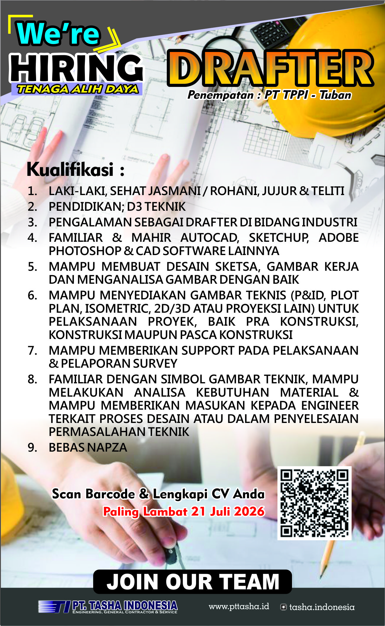 LOWONGAN DRAFTER